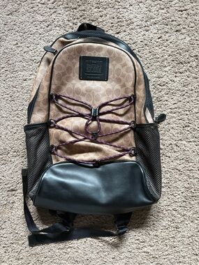 Academy Sport Backpack. Coach Signature Canvas.